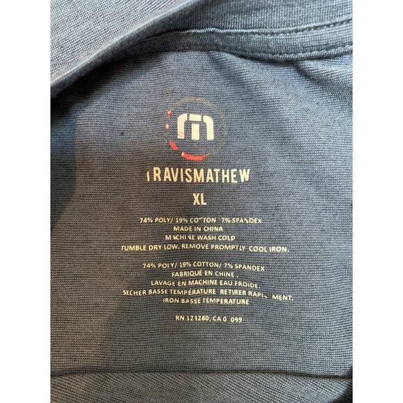 Travis Mathew Soft Slate V-Neck Comfort Tee Premium Casual Wear - Picture 3 of 3